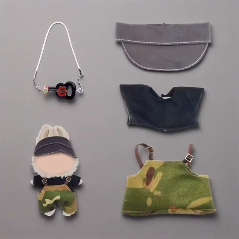 Outfit Accessories for Korea Kpop Exo Mini Plush Dolls 15/17cm Labubu Idol V1 V2 Sports and Leisure Suit Clothing Present - Image 2