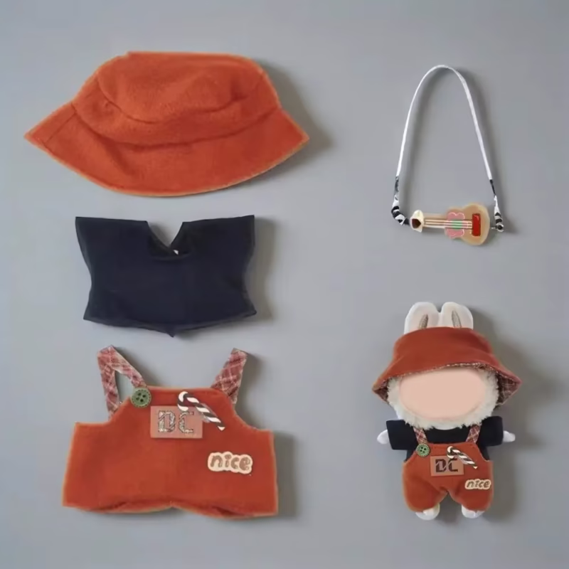Outfit Accessories for Korea Kpop Exo Mini Plush Dolls 15/17cm Labubu Idol V1 V2 Sports and Leisure Suit Clothing Present