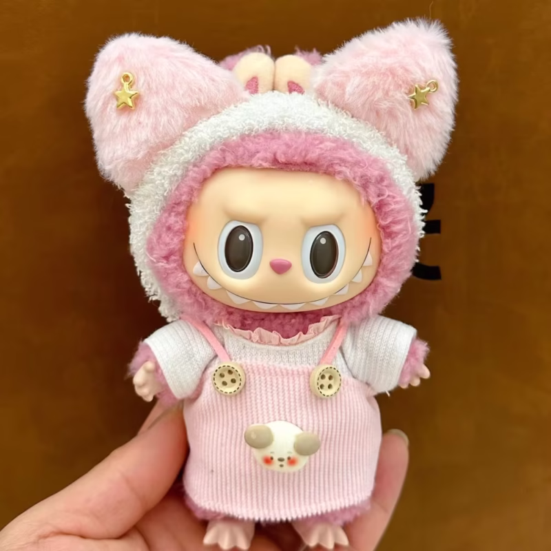 Doll Clothes I II III for 15-17 cm Labubu Outfits Mini Soft Cotton Idol Doll All-purpose Clothes Gifts for Sitting Parties