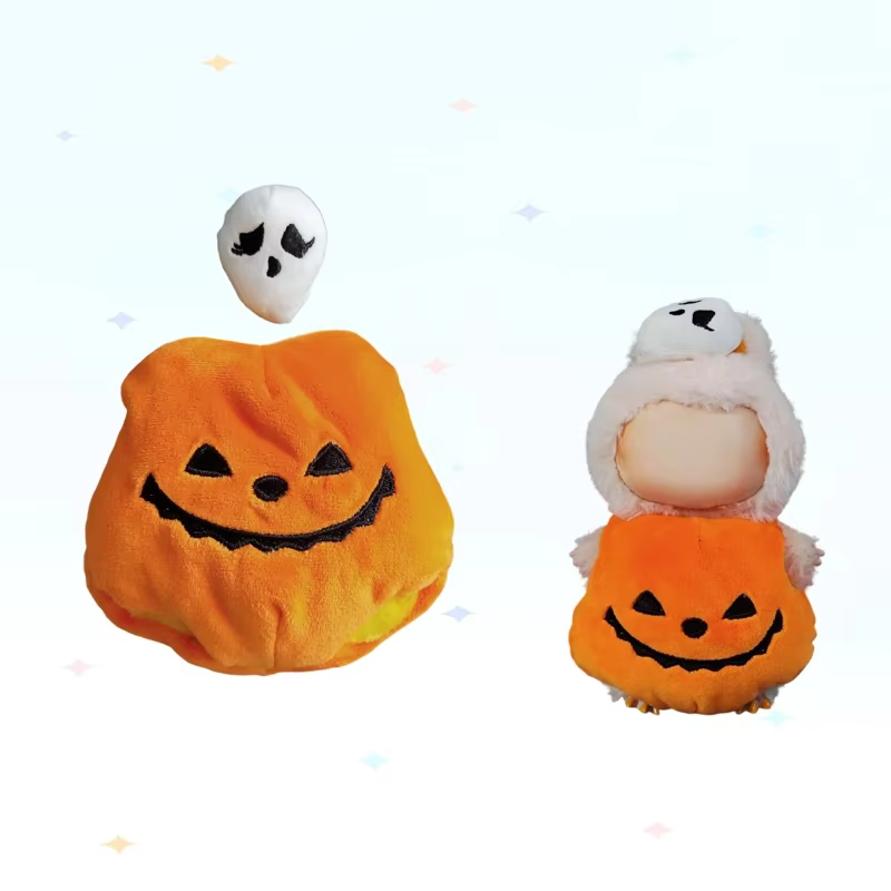 Adorable Mini Plush Doll's Outfit Only Accessories for 17cm DIY Kids' Gifts: Labubu Dolls Sweater Hoodie Clothes - Image 4