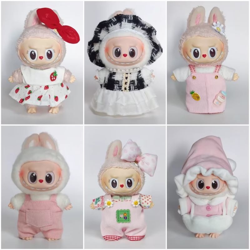 The set of accessories is perfect to play dress up in endless combinations with your Labubu. Give your Labubu a bouquet of flowers to hold and get ready for a fun play session with tons of cool outfits