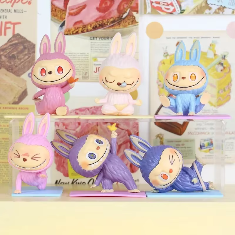 Incredible Price for Labubu Mini Figure Set Adorable Anime Style Blind Box Collection Desk Display Gift For Colleagues Labubu Keyring
