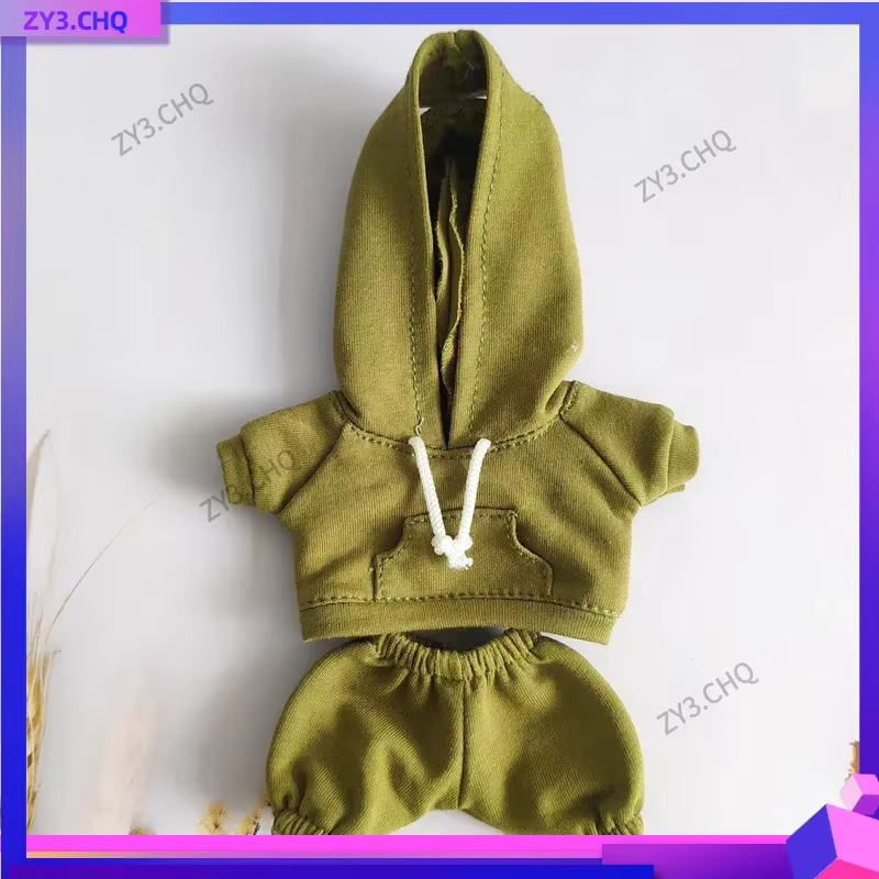 Just Clothes Mini Doll’s 17cm Vinyl Labubu Macaroon Plush Key Chain Doll with Sweater Trousers and Outfit Set as a Present