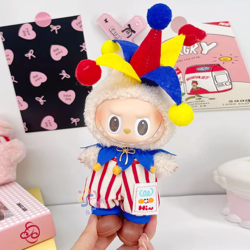 For the first and second generation blind boxes, mini labubu clothes and a doll costume from the Circus series standing at 17cm in height - Image 3