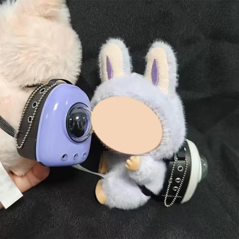 The ‘Pain Bagfor Labubu Space Bag’ comes with a simulated baby bag and is shaped like a cat’s or a small pet’s backpack