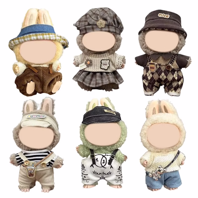 One set of accessories for a Labubu cotton doll’s outfit is a replacement clothing set that is offered as a gift - Image 4