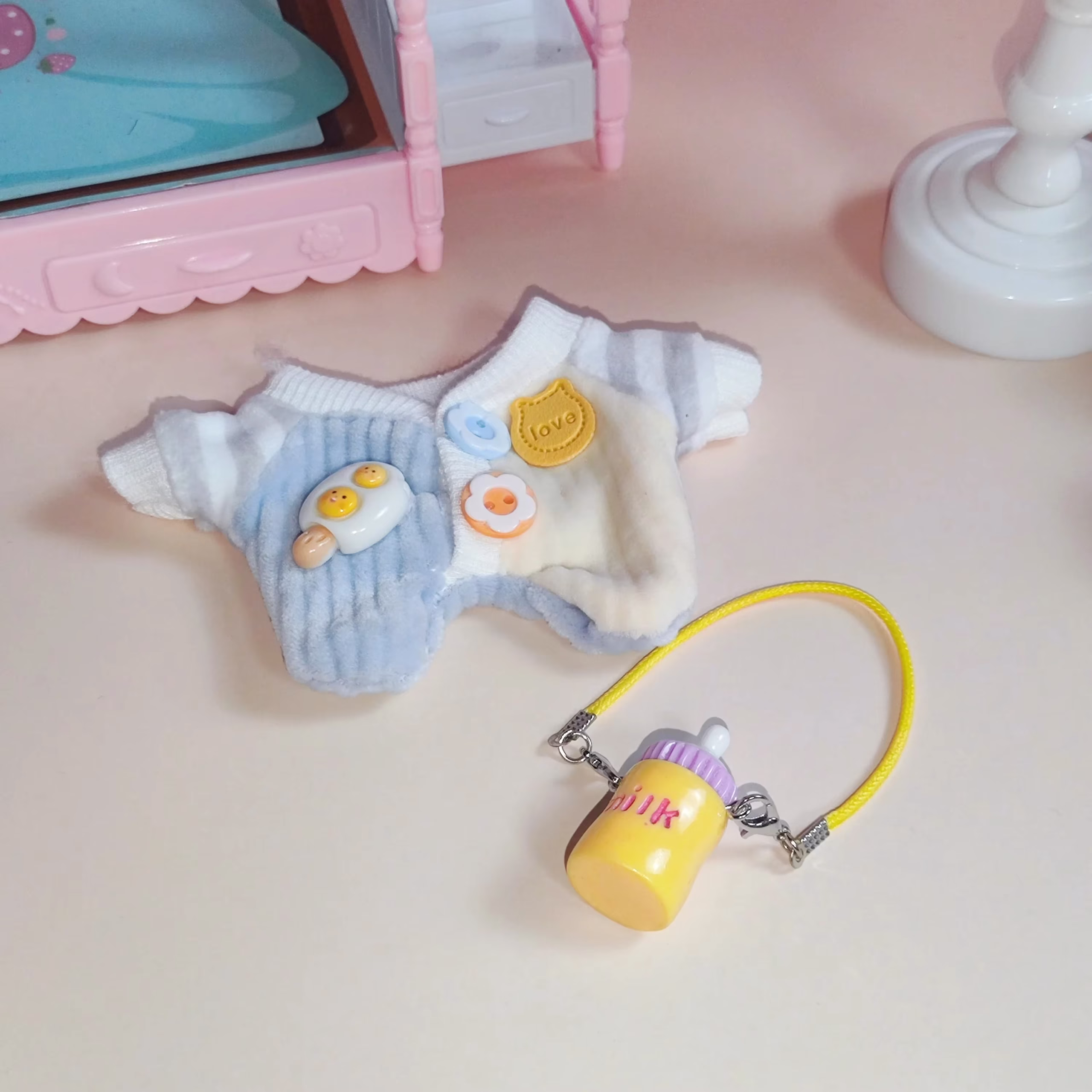 Labubu 15 17cm Small Soft Doll Accessory Hooded Sweatshirt Poncho for Dolls Present - Image 4