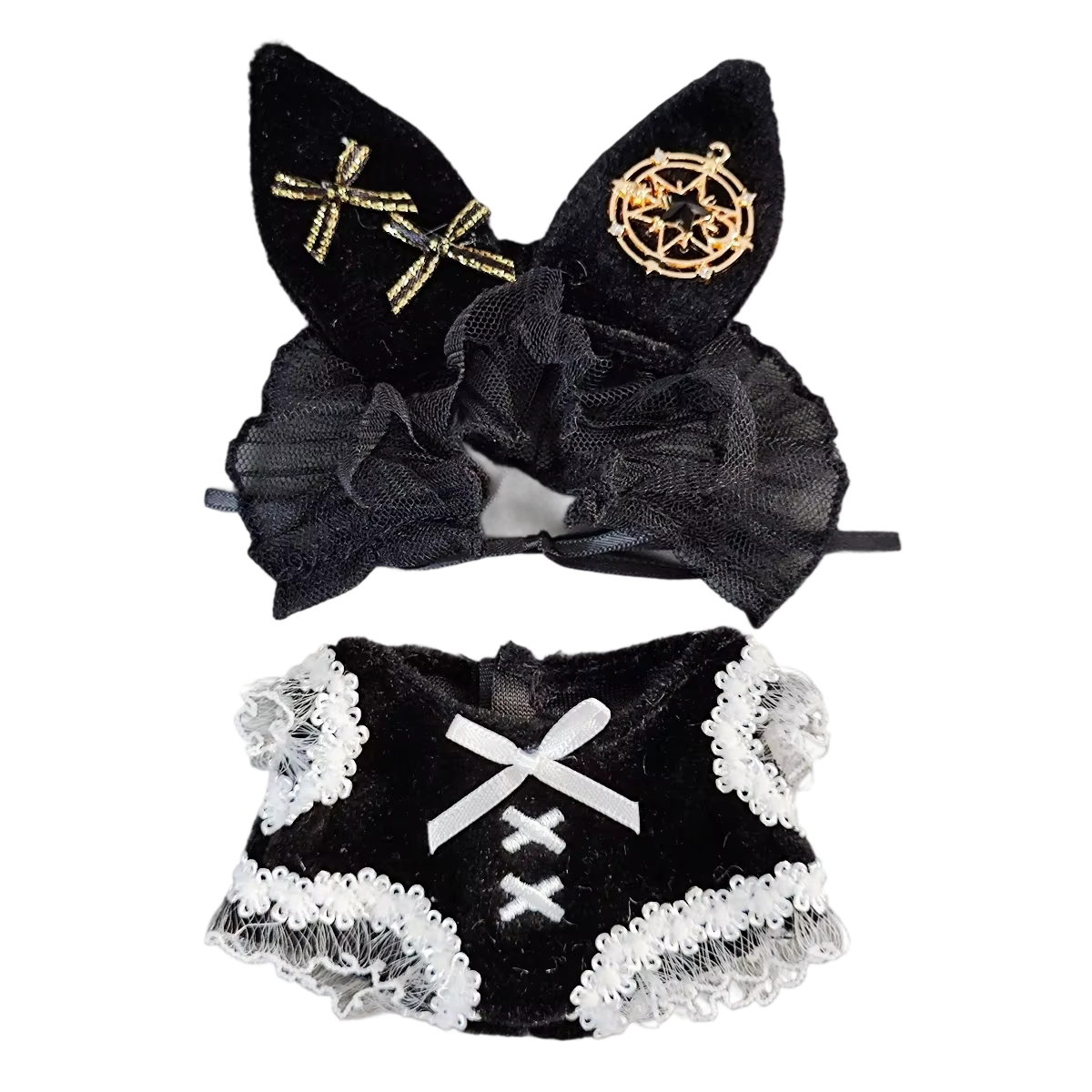 Step into a charming world with the Mini Labubu Maid Costume Blind Box, a delightful collectible that features an outfit set crafted from soft materials - Image 3