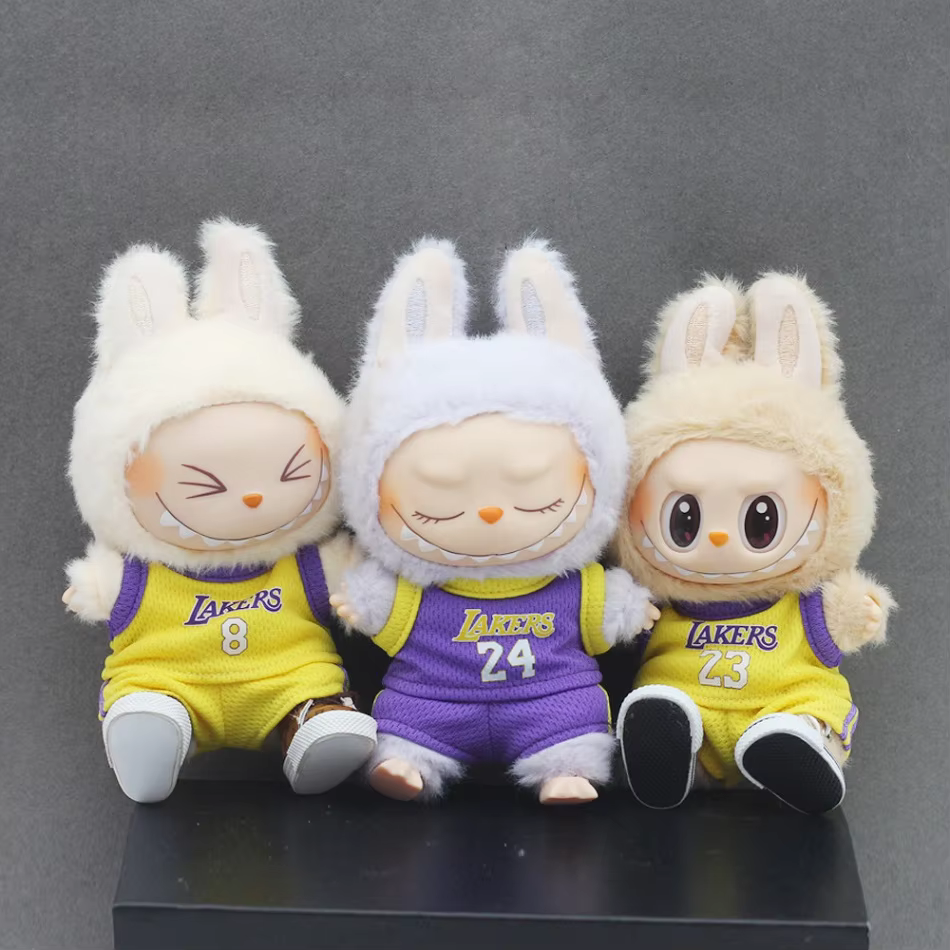 No. 10 Clothes V1V2 17cm mini Labubu Dress Football basketball Cloth Sportswear Presents For Boys, Labubu Dolls Clothes And Pendant Dolls Clothes - Image 2
