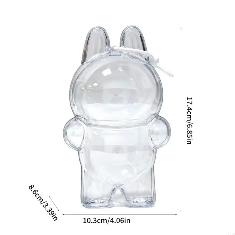 The Labubu Mini Portable Storage blind box with a transparent protective cover is perfect for containing stuffed toys and cute elf plush toys - Image 3