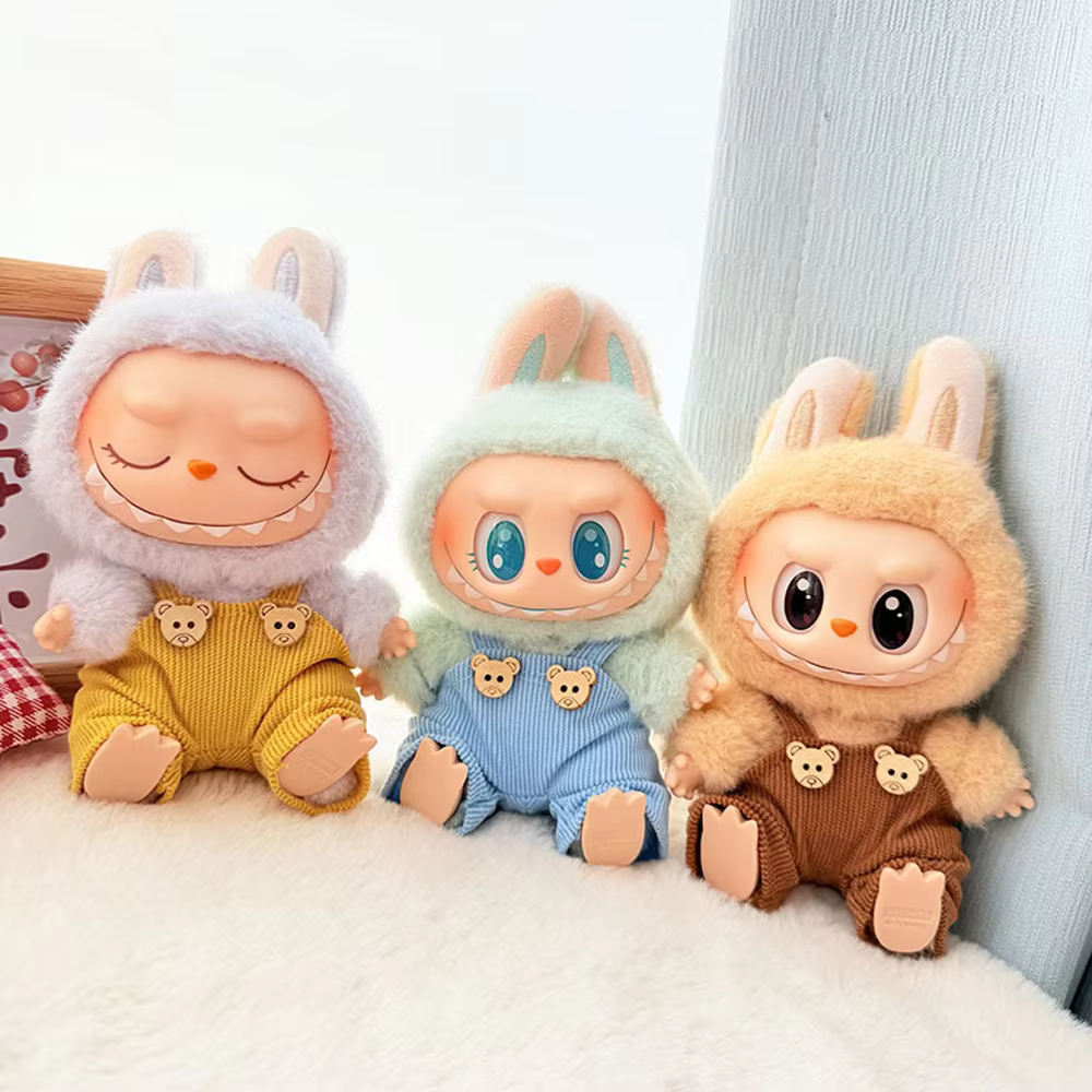 Only 17 cm Skirt Hat Labubu Adorable Little Plush Doll's Clothes and Accessories Kids' Handmade Clothes Gift Kawaii Doll Outfits and Girl Toys - Image 2