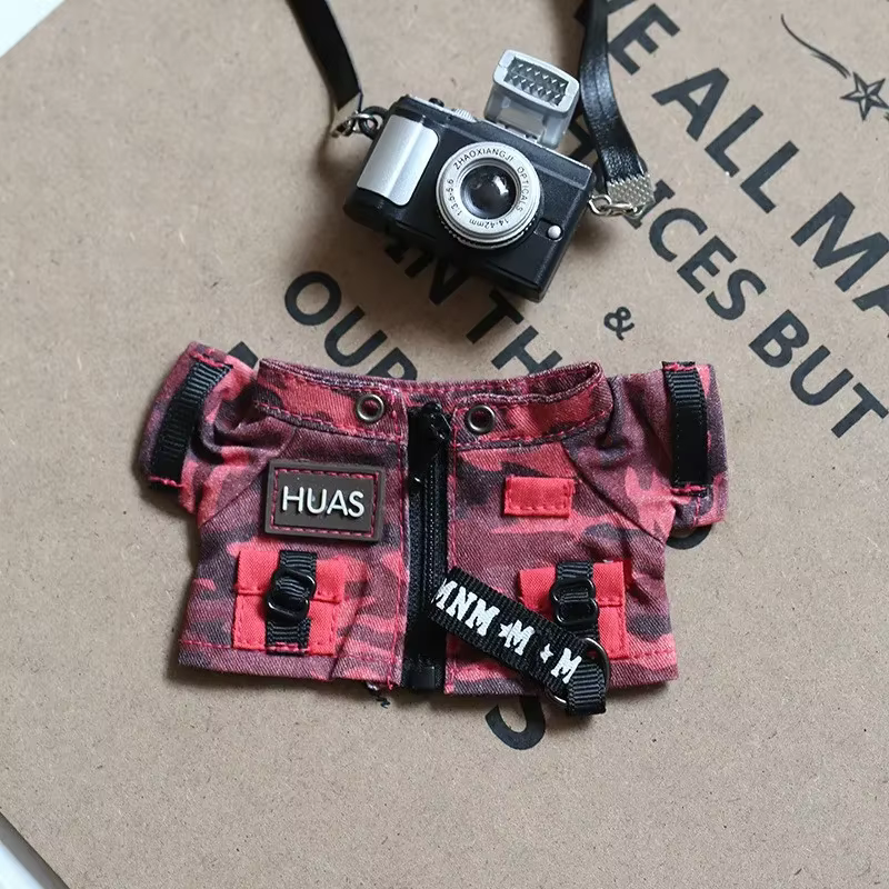 Enhancing Accessories for Doll Labubu Mini Clothes Camouflage Suit Windbreaker Overwear Jeans Jacket 15/17cm - Image 5