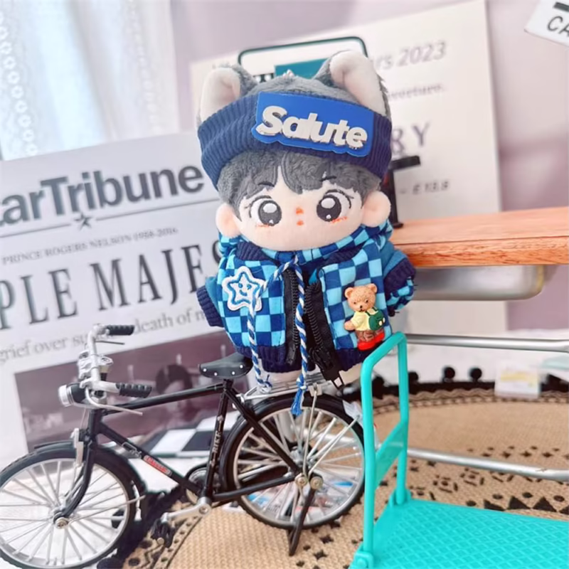 Korea Kpop Exo Labubu ‘s Doll Clothes 17cm Mini Plush Dolls Outfit Hoodie Coat Trousers 17 cm