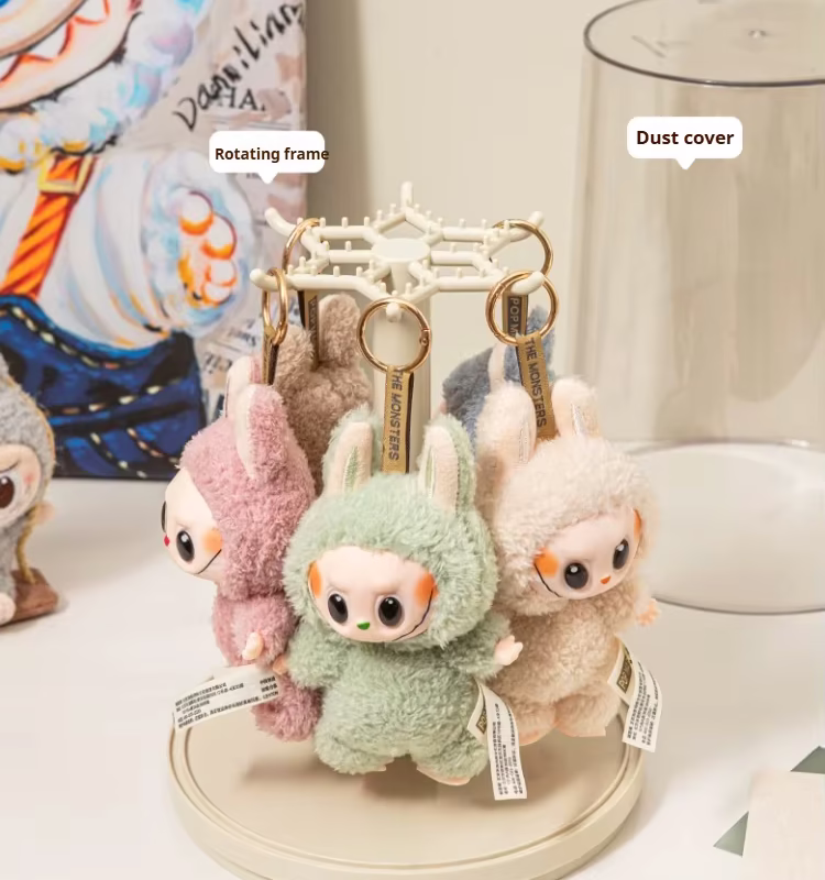 When used together, the Transparent Rotating Doll Figurine Display Stand and Mini Labubu Plush Toy Display Box complement each other and are great for displaying your collectibles