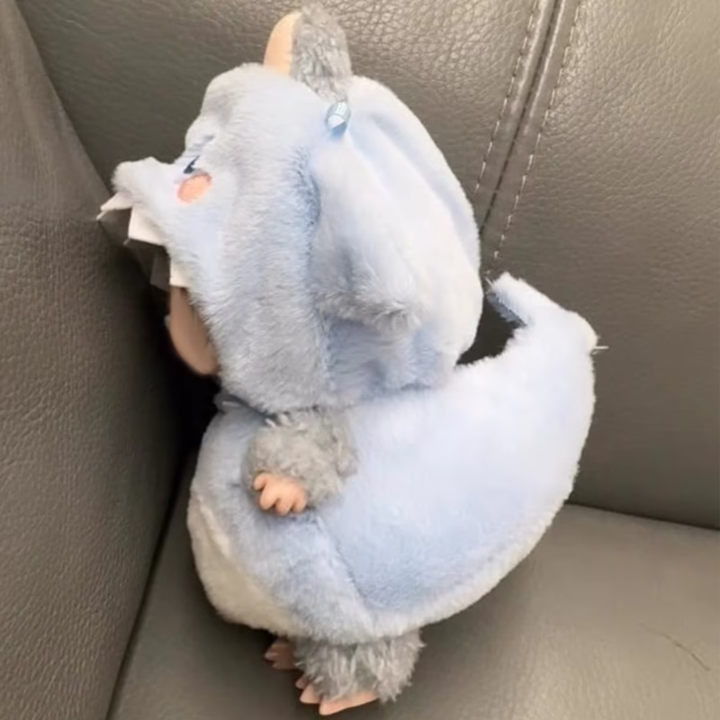 Mini Plush Doll's Outfit Only Accessories for 17cm Blue Shark Dolls Set: Do-It-Yourself Kids' Presents - Image 2