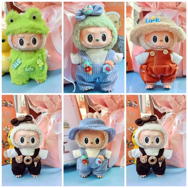 Doll's Clothes for Kpop Exo Labubu Idol Dolls Keychain Outfit, Not 17 cm Brown Bear Not Doll Outfit Over Size Kindergarten Exo Labubu Idol Dolls Keychain Outfit