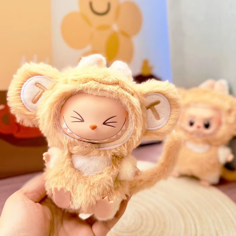 LABUBU blind box, mini labubu clothing, party seating, Doll clothes and a small version of a big-eared monkey