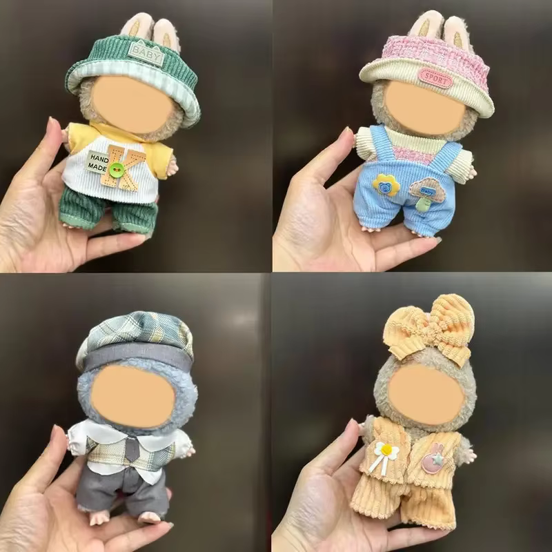 Kpop Vintage Clothing Set for Add-On Accessories for 17cm Labubu Mini Doll Gift Set